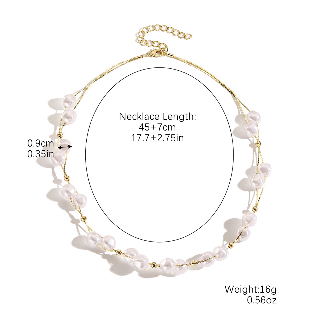 N2409-4 double-layer gold wire chain