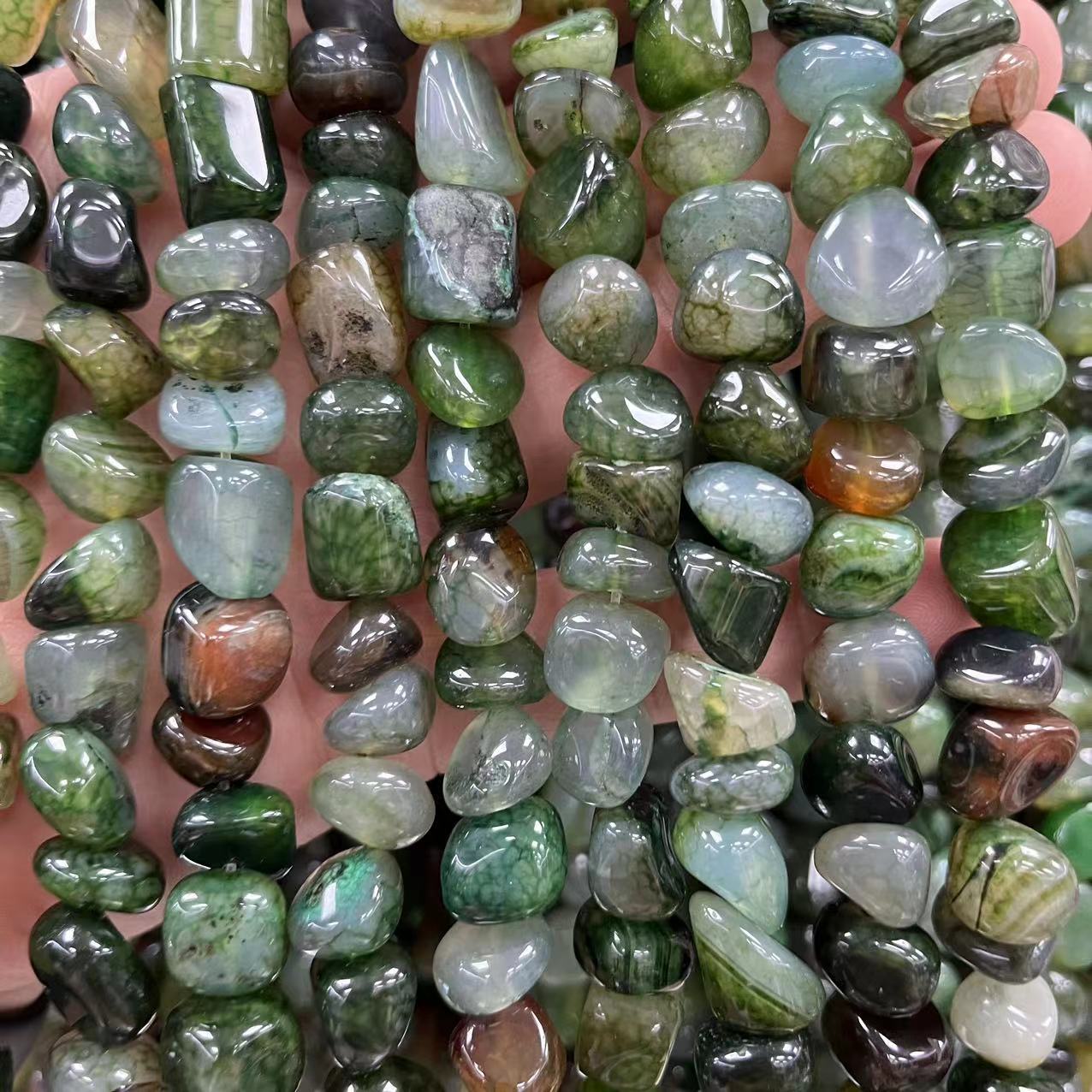 Striped green agate