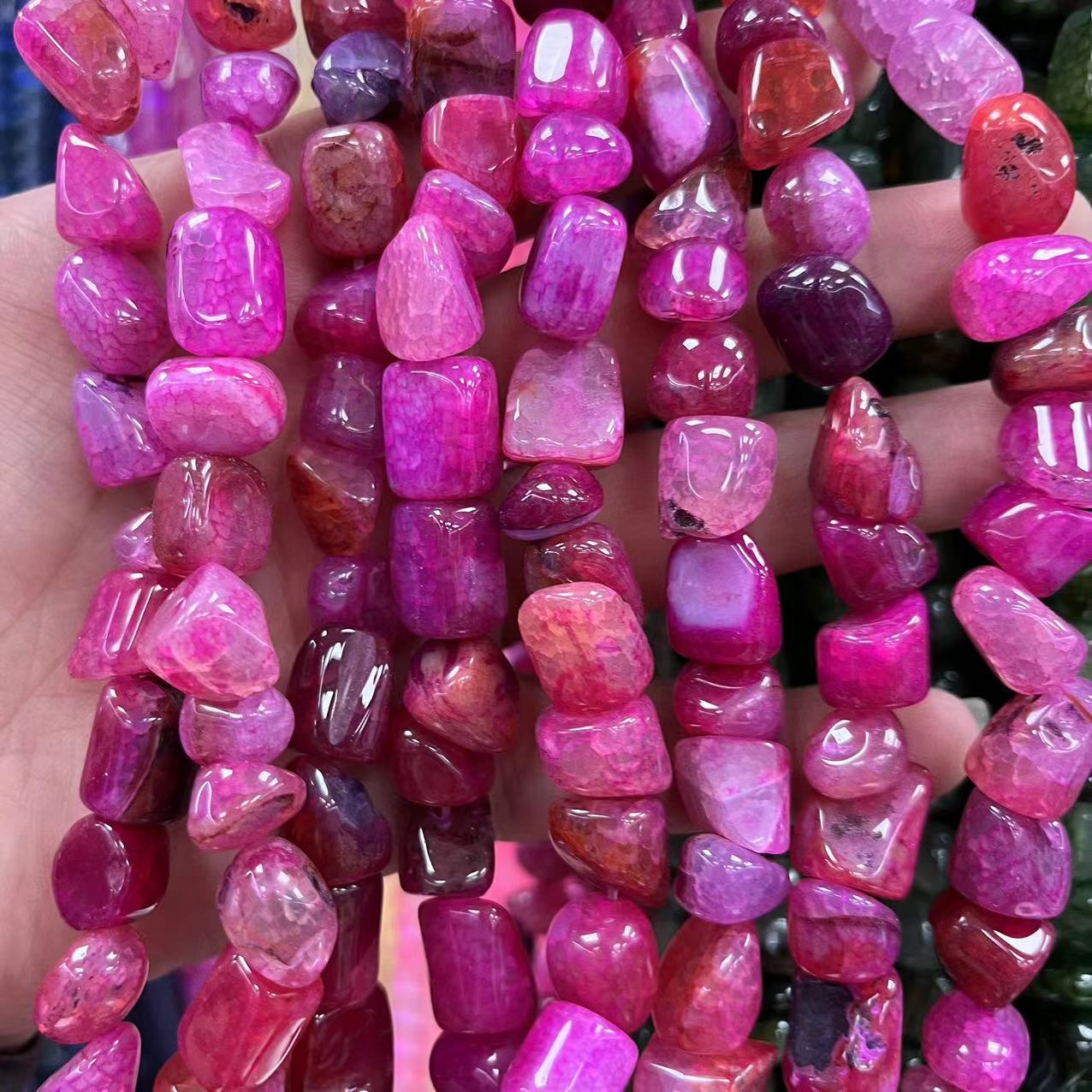 Striped pink agate