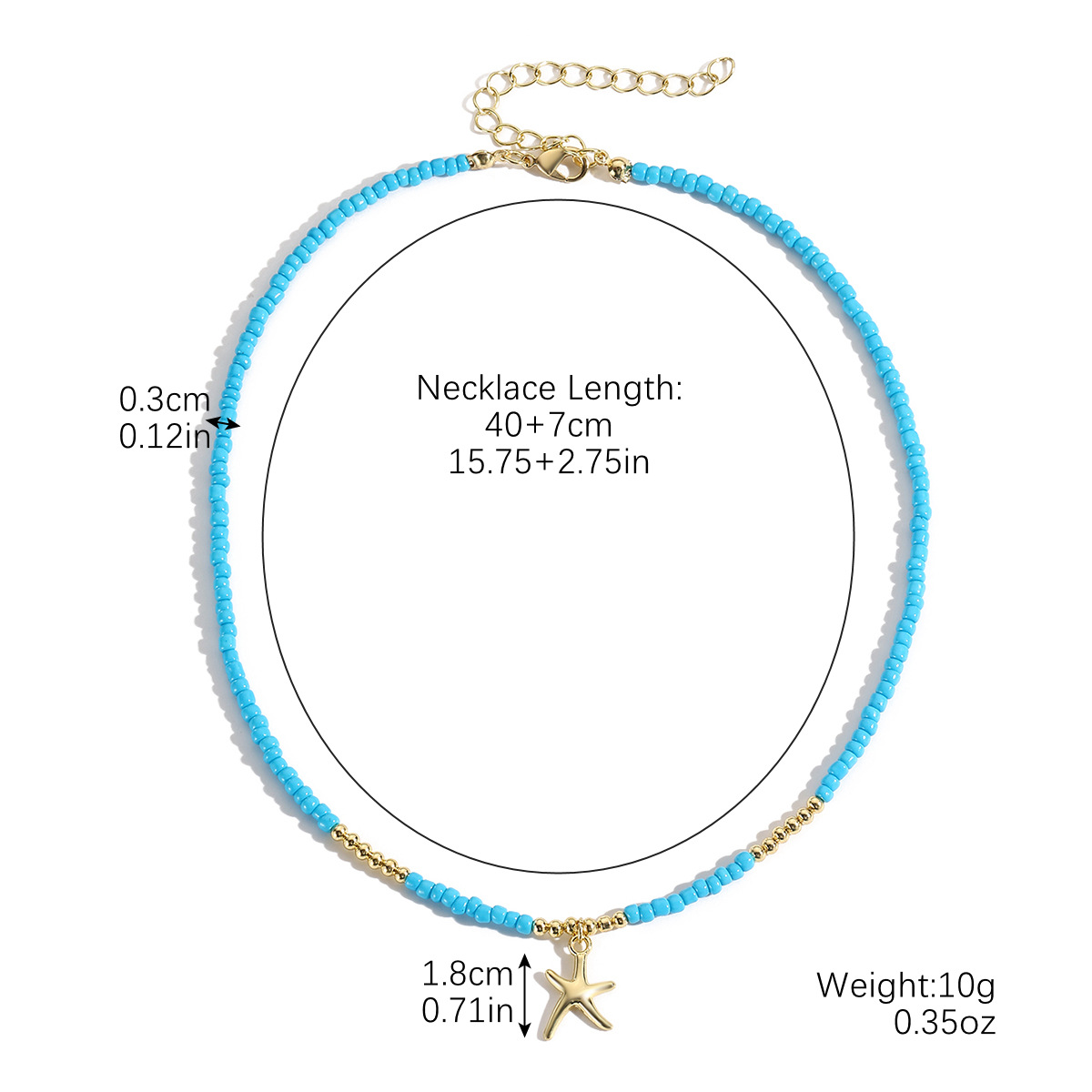 N2410-18 sea blue starfish
