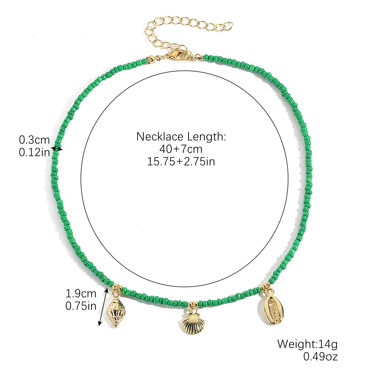 N2410-25 dark green three shells