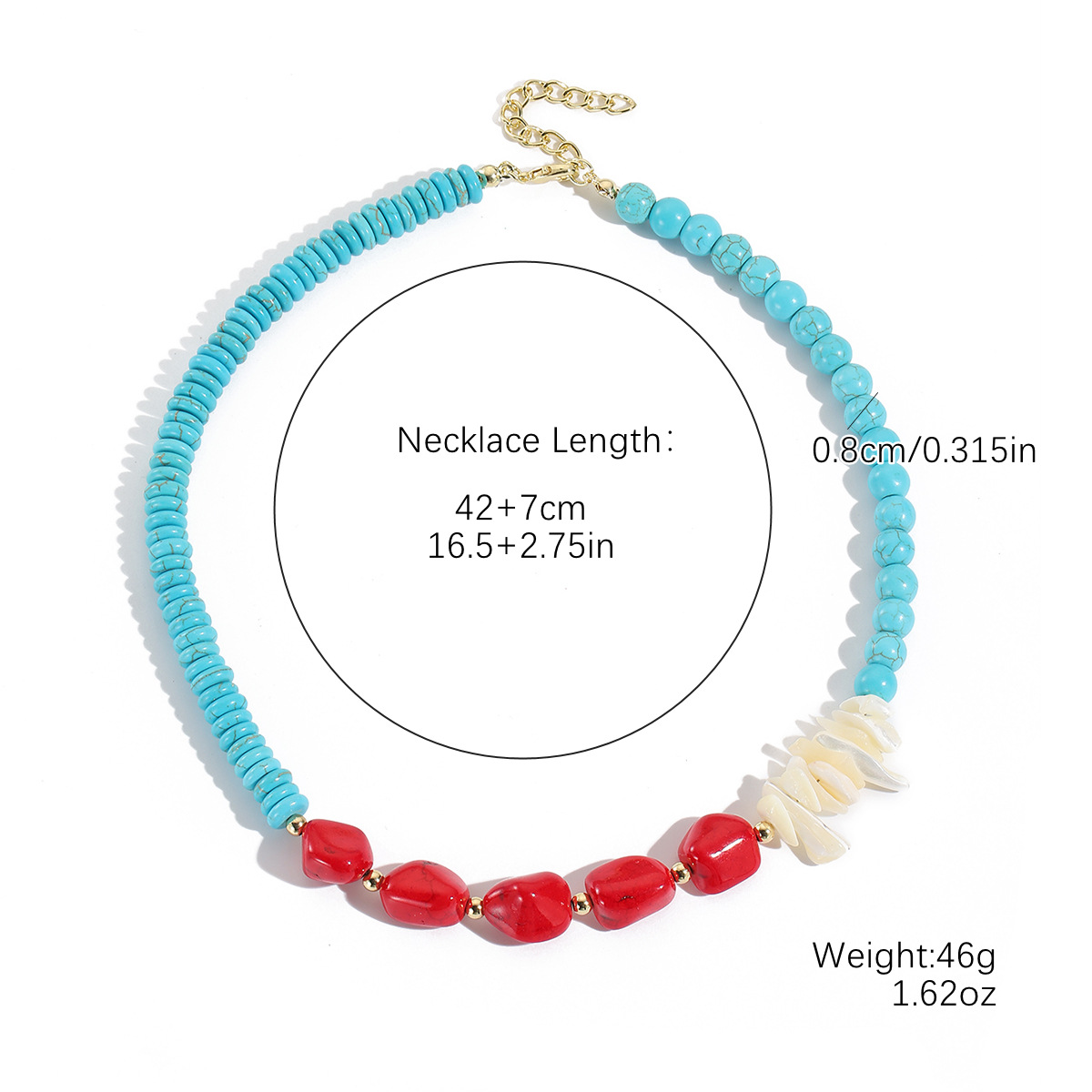 N2501-13 red turquoise