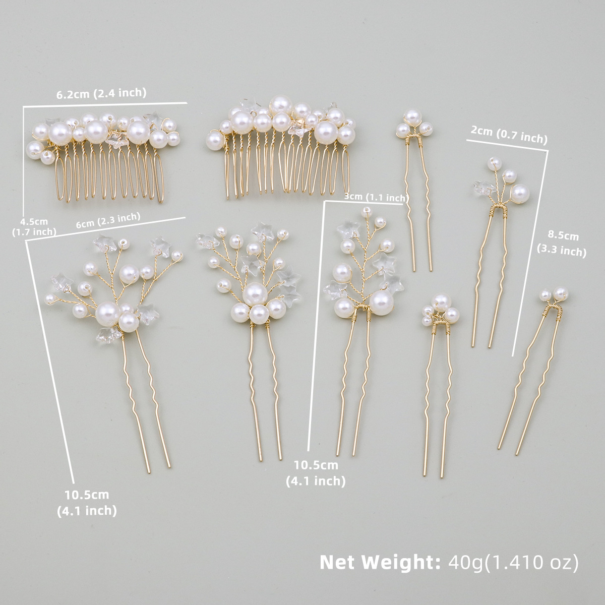 Golden comb nine-piece set