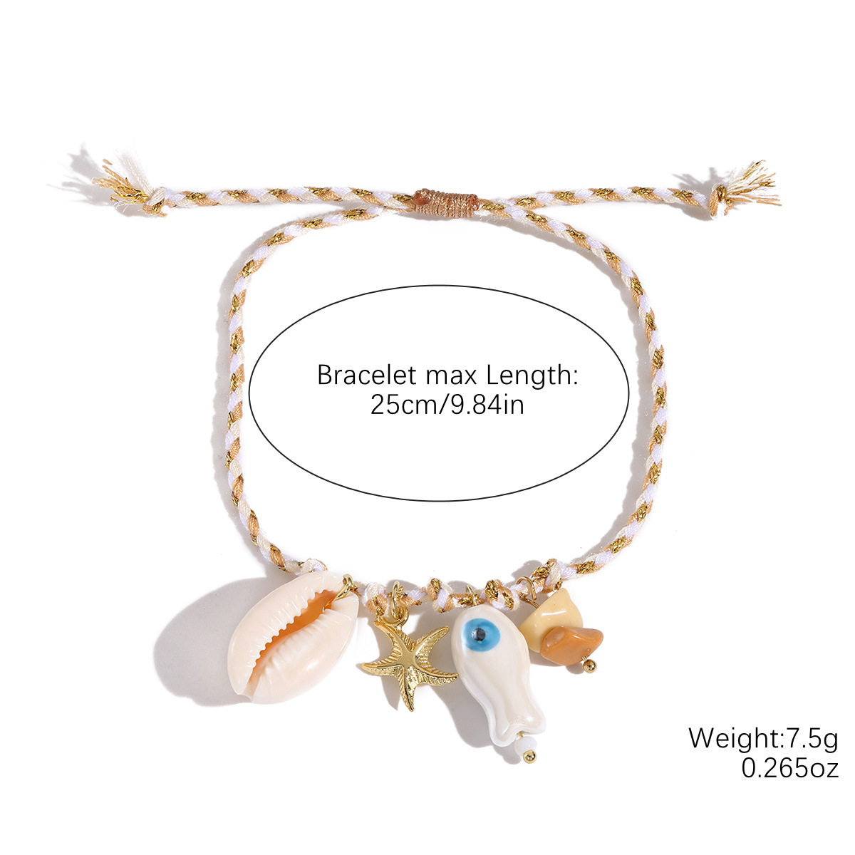 S2504-3 yellow rope off-white small fish