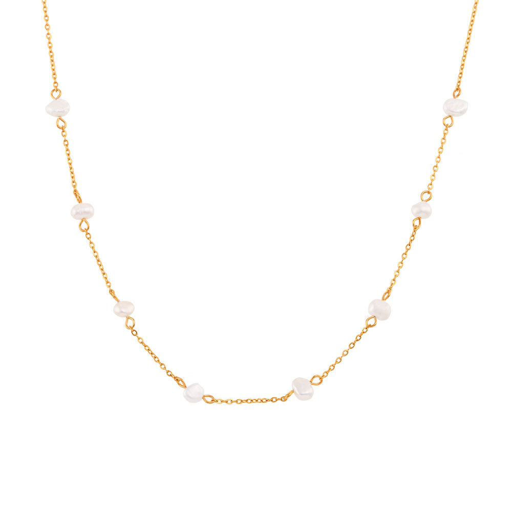 Freshwater pearl chain necklace
