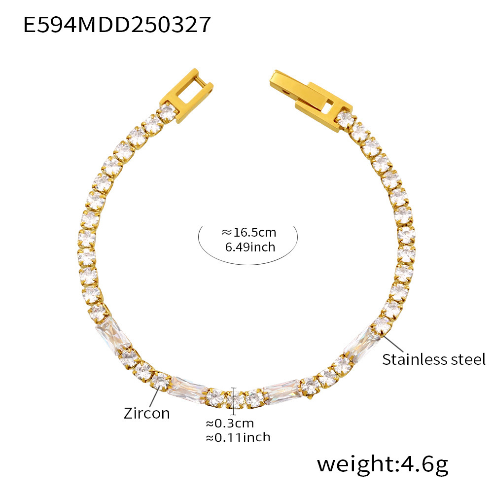 E594-white zircon bracelet 16.5cm
