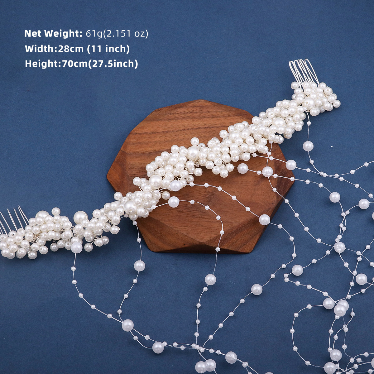 Multi-layer pearl pendant comb