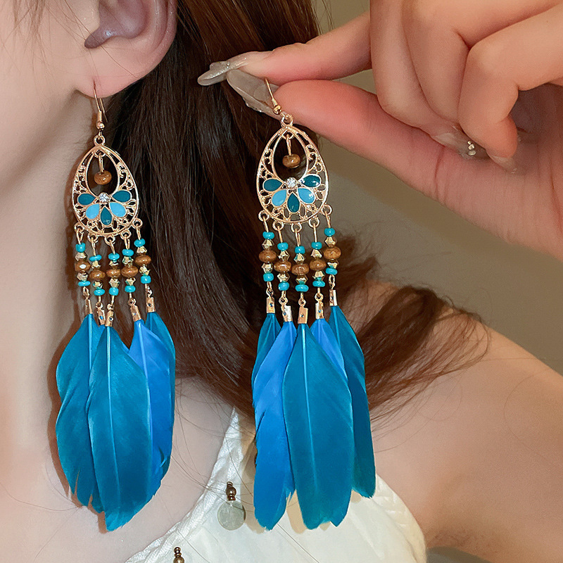 35# Ear Hook-Gold-Blue