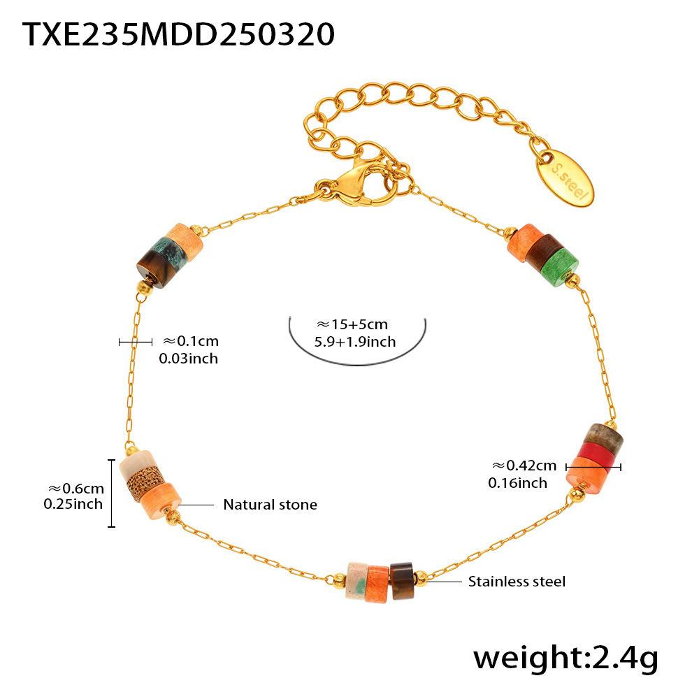 Txe235-natural stone bracelet 16 5cm