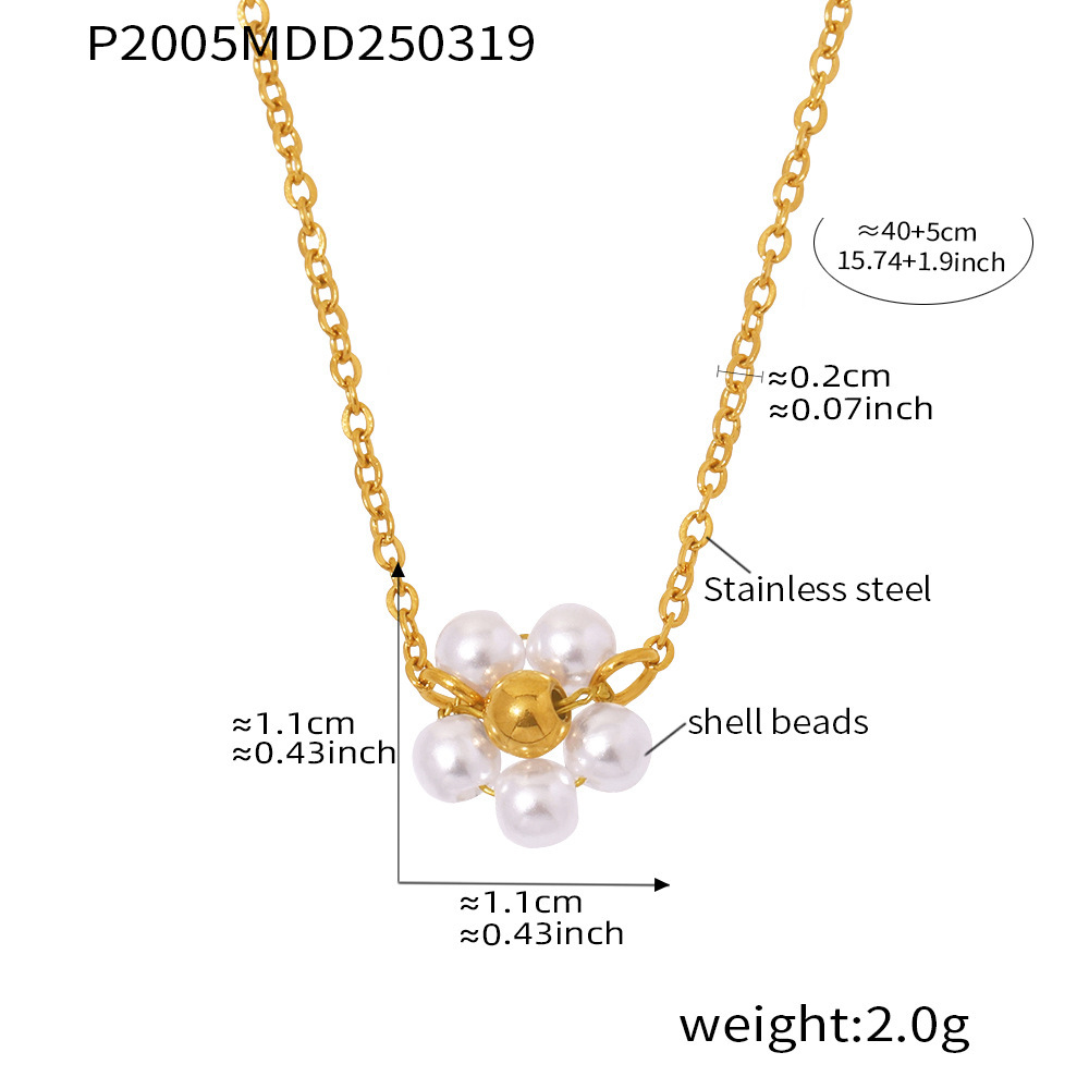 P2005-flower necklace 40 5cm