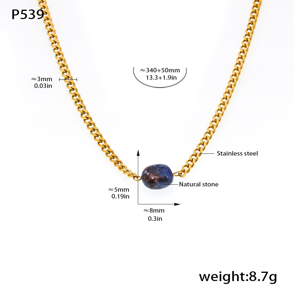 P539-colored necklace-34 5cm