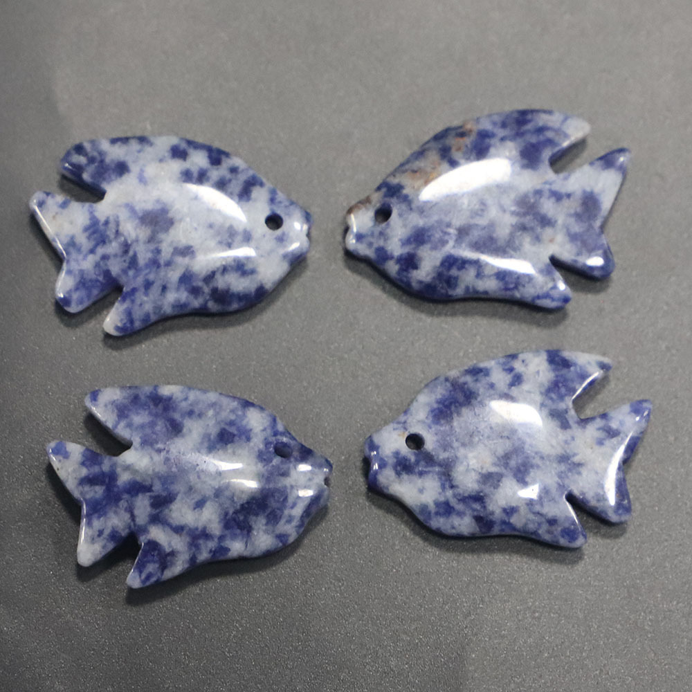 White spotted blue square sodium stone