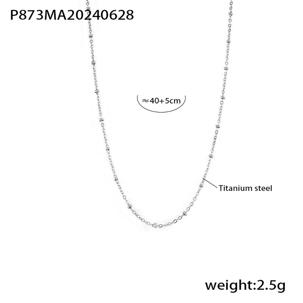 P873-steel color cross clip bead chain small style 40 5cm