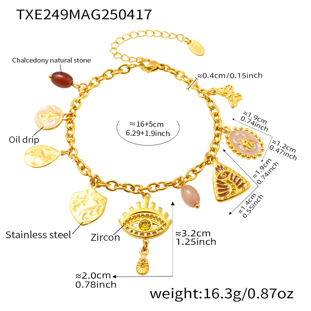 Golden - yellow zircon bracelet