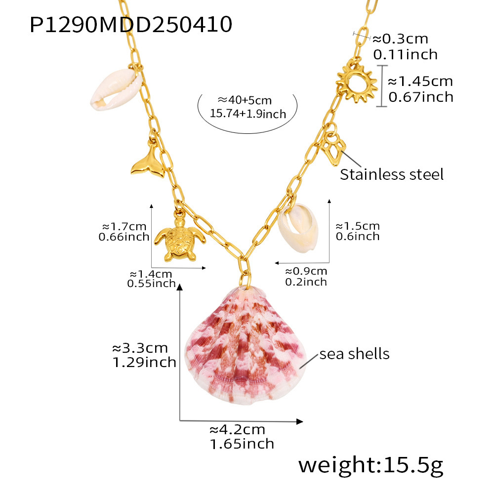 P1290-shell necklace 40 5cm