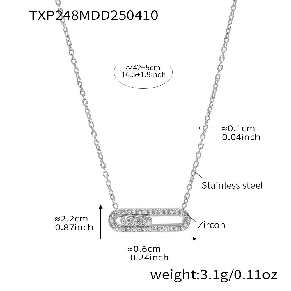 Steel color necklace
