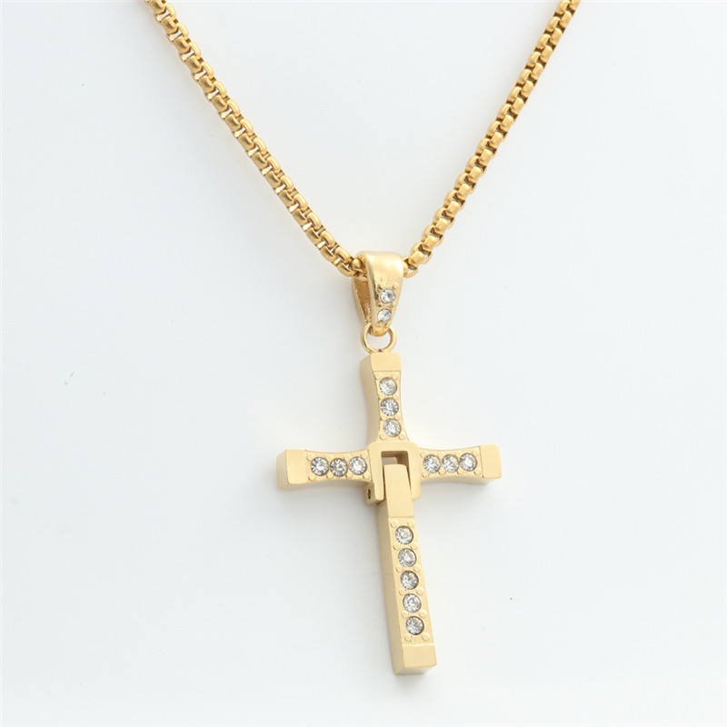 Small gold pendant with chain 3.0*60cm Pearl Chain