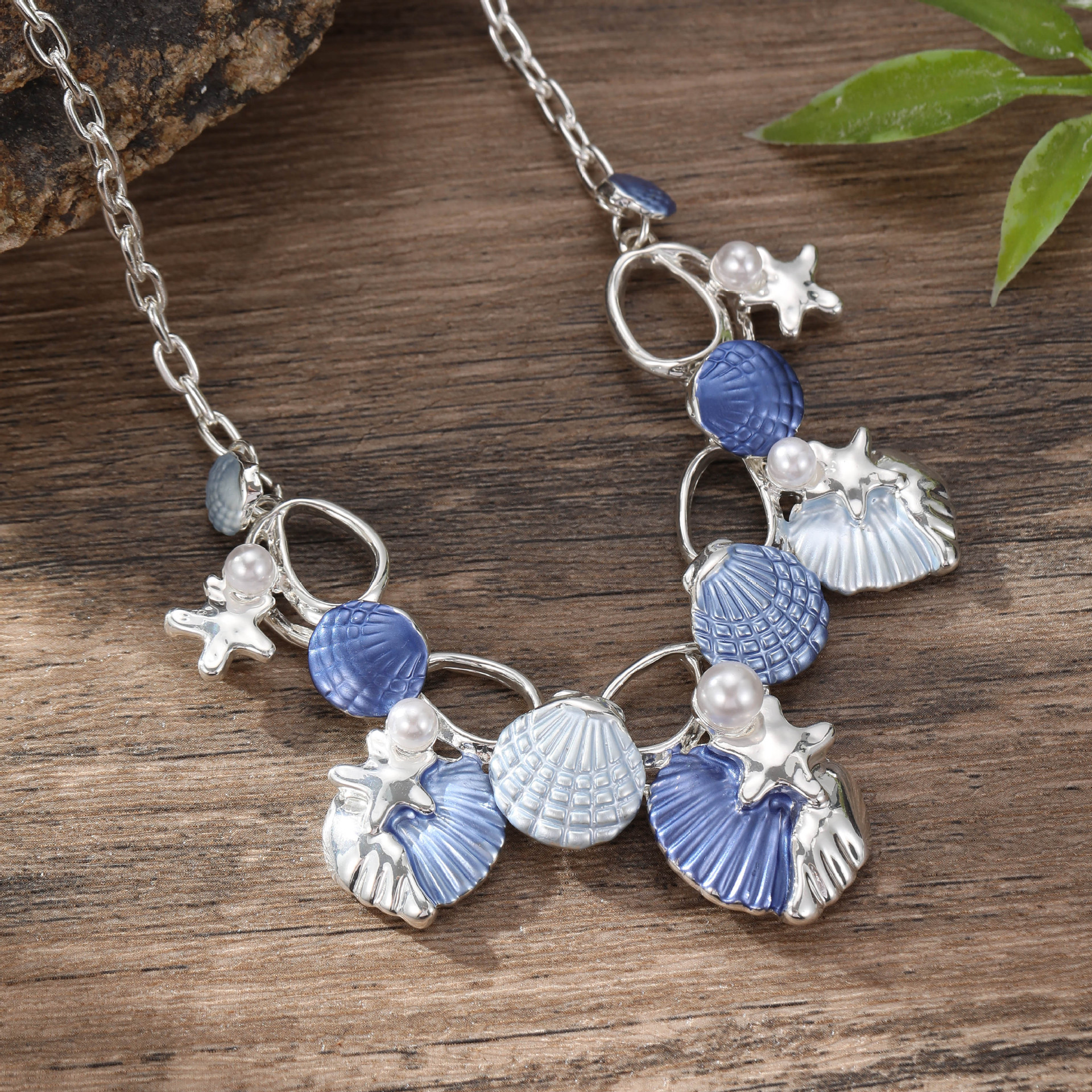 Blue Shell Necklace