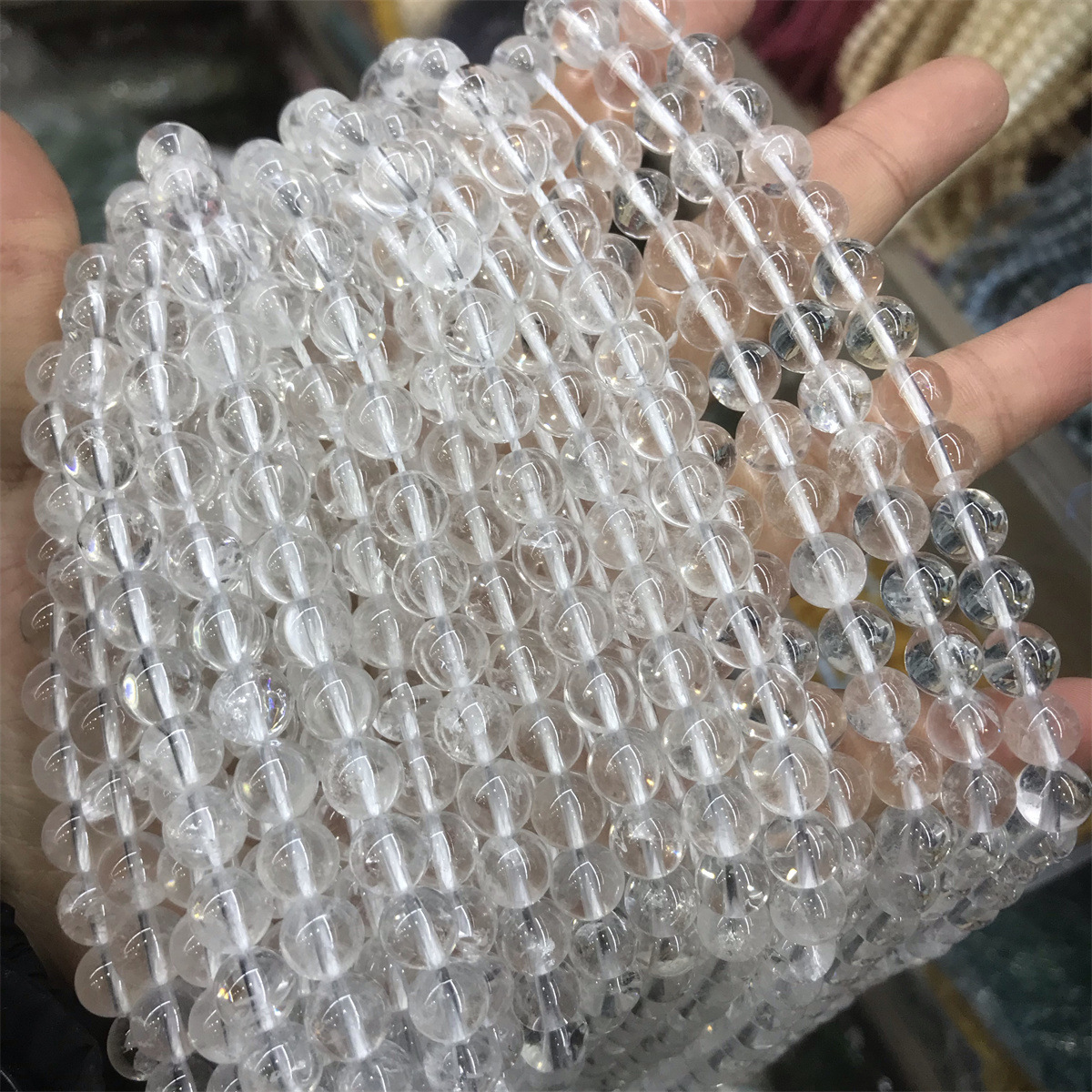 8mm white crystal ball