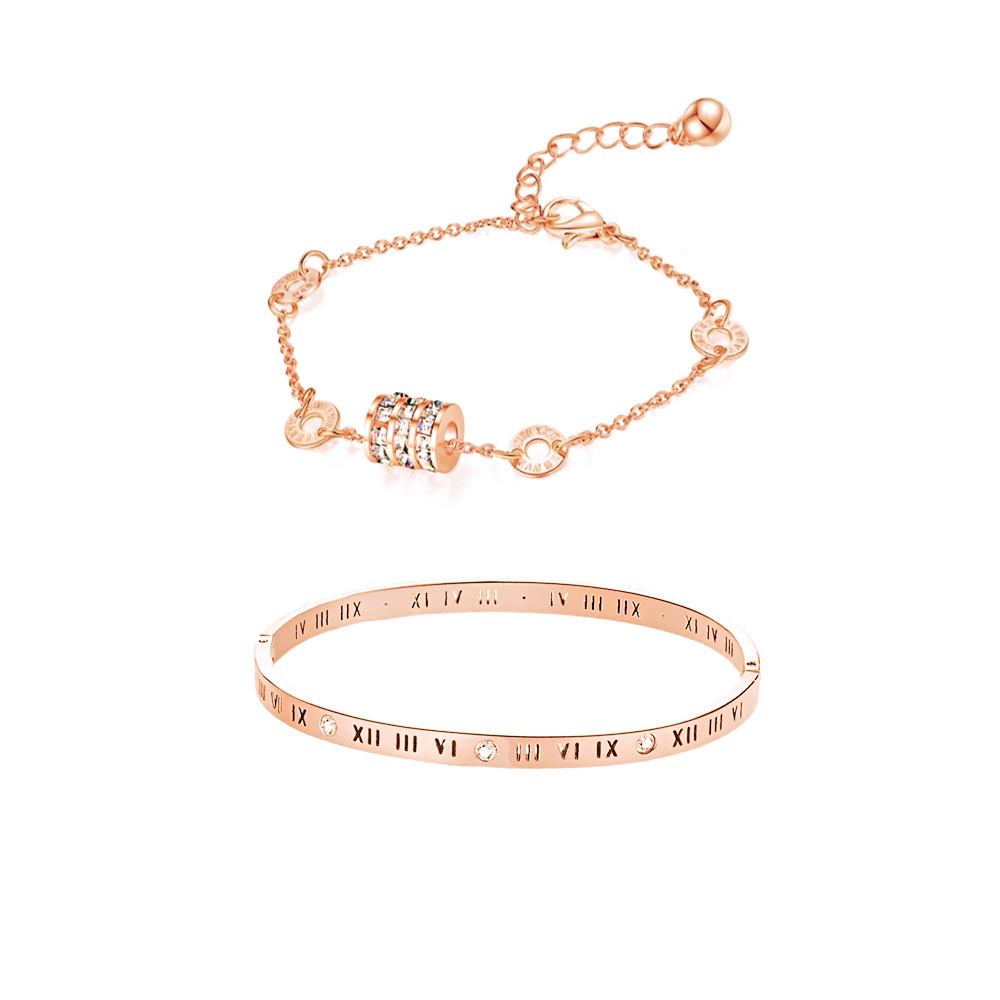 Roman Numeral Rose Gold Bracelet Rose Gold Small Waist Bracelet
