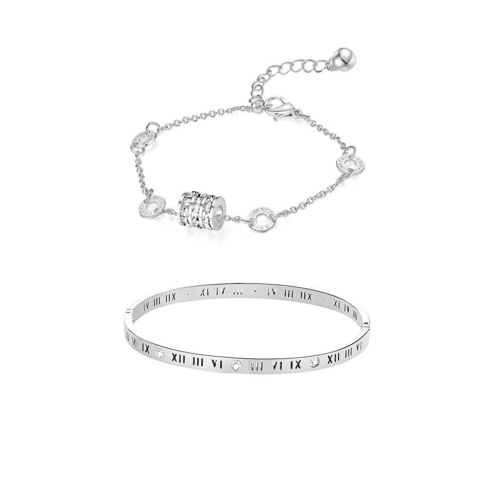 Roman Numerals Steel Bracelet Steel Small Waist Bracelet