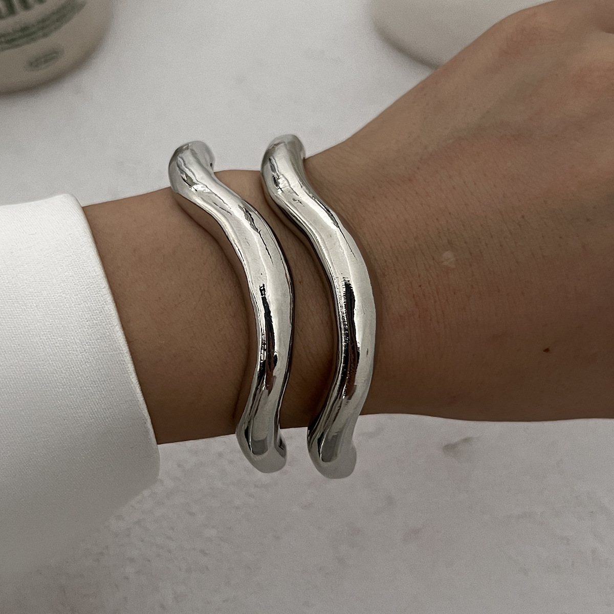 Bracelet-silver 2 Piece Set 5091