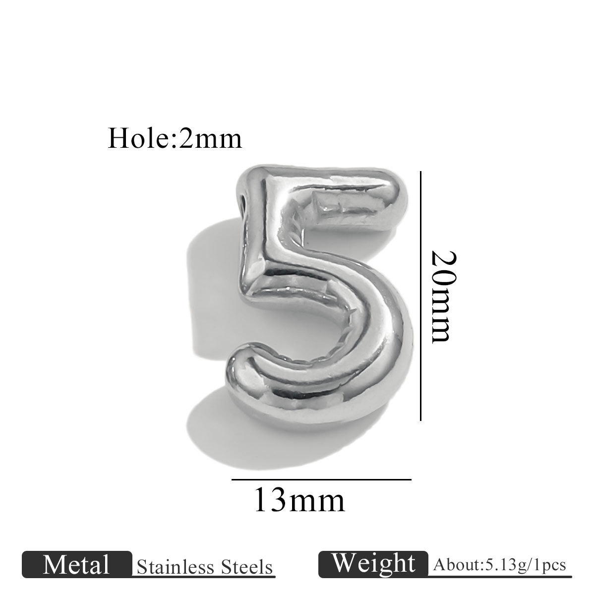 Steel color perforated number-5