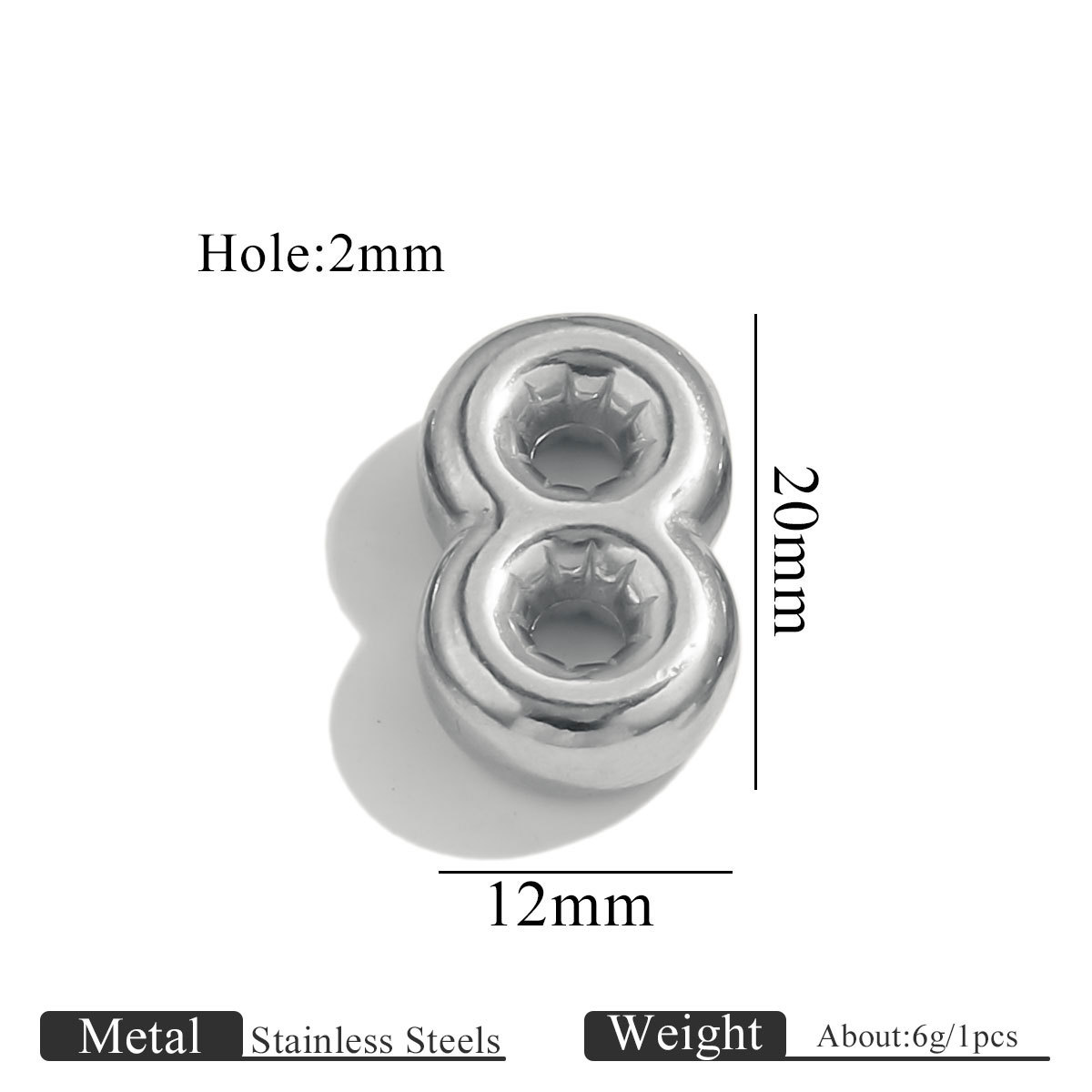 Steel color perforated number-8