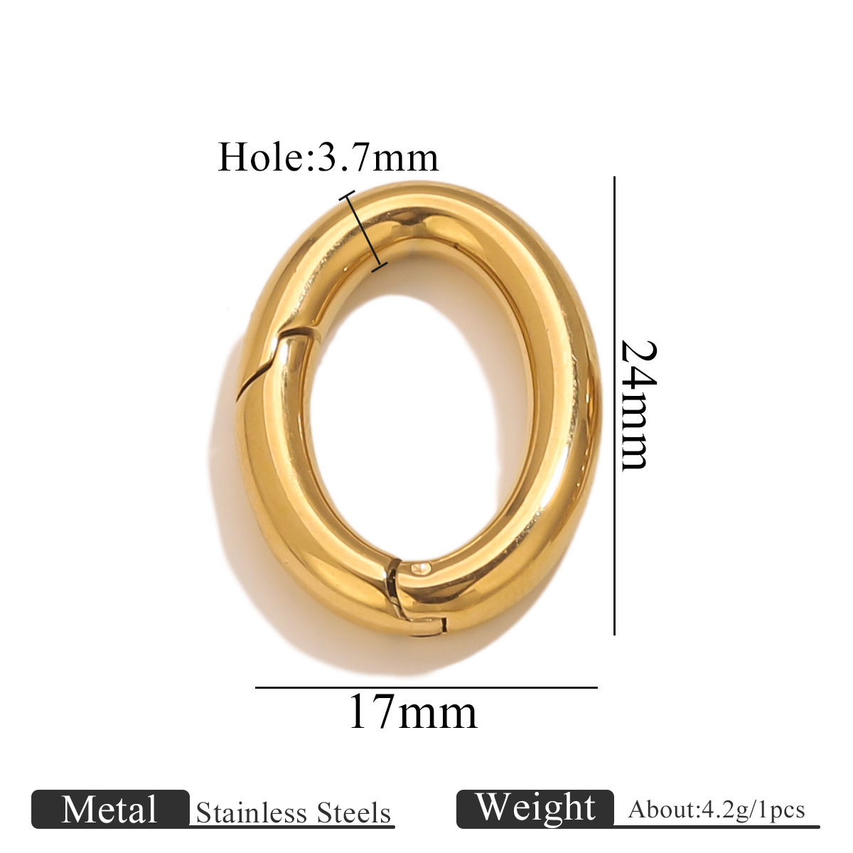 Oval buckle - golden