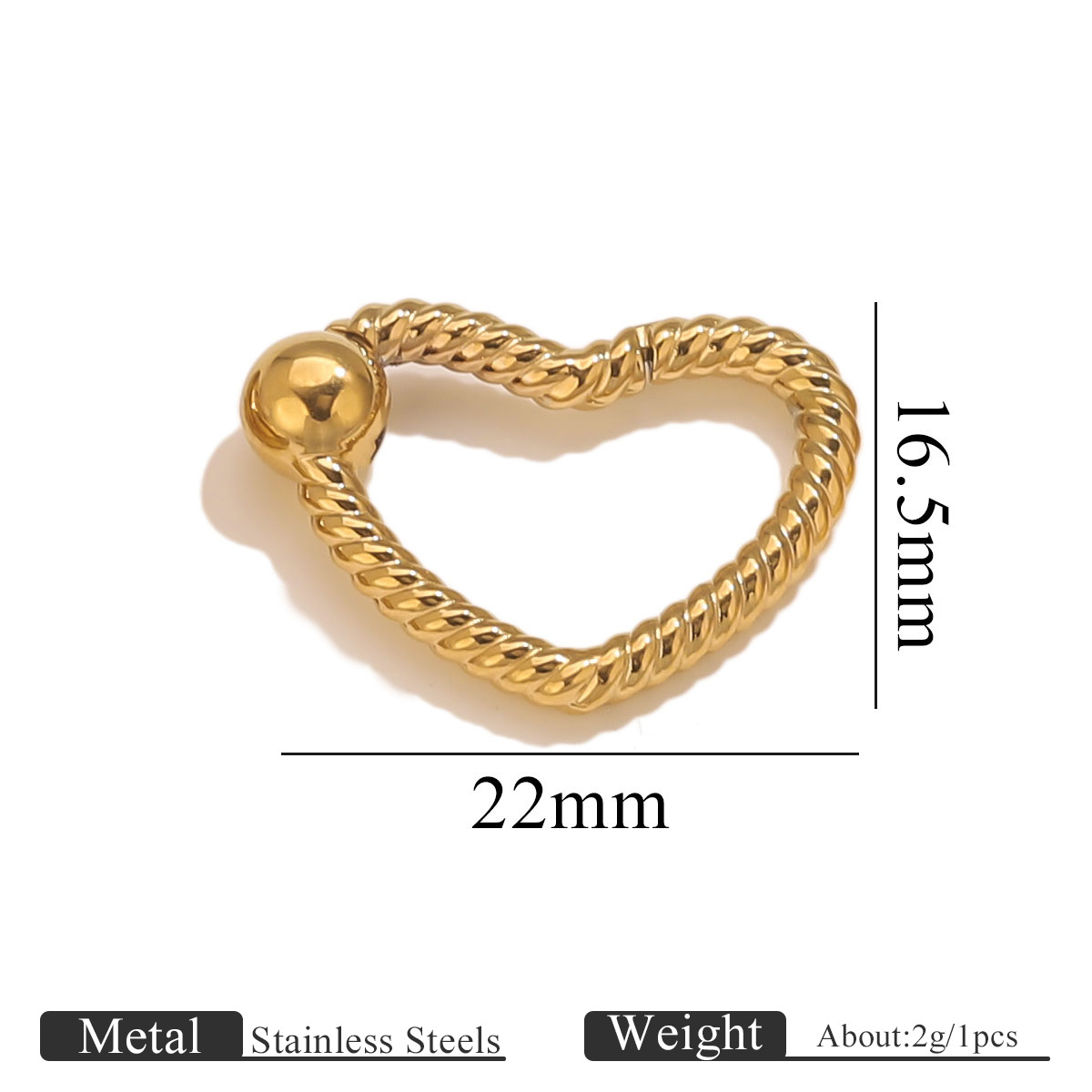 Heart shape - Golden