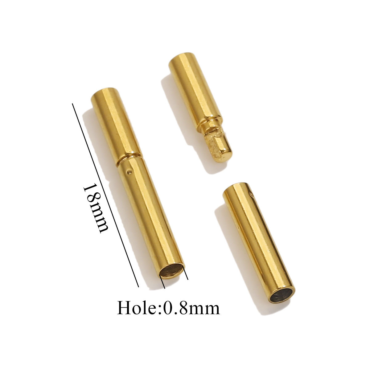 Gold millet buckle-hole 0.8mm