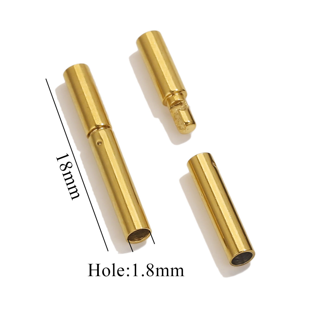 Gold millet buckle-hole 1.8mm