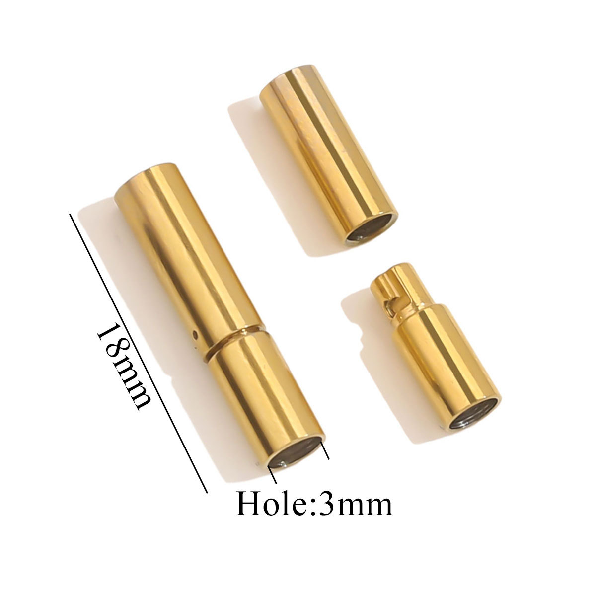 Gold millet buckle-hole 3.0mm