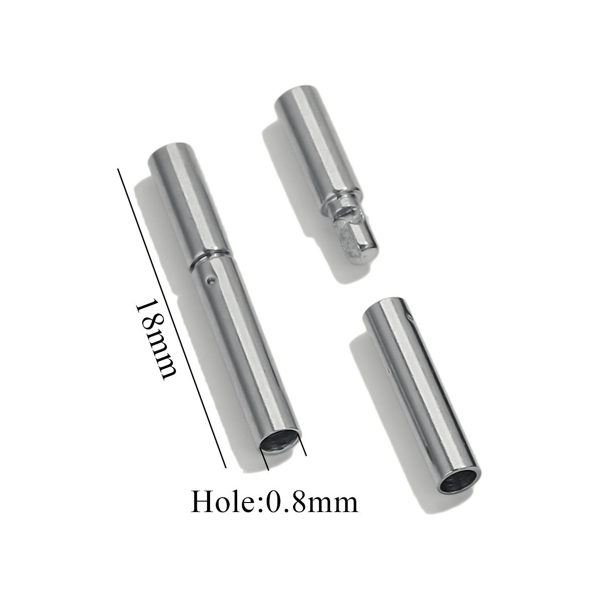 Steel color millet buckle-hole 0.8mm