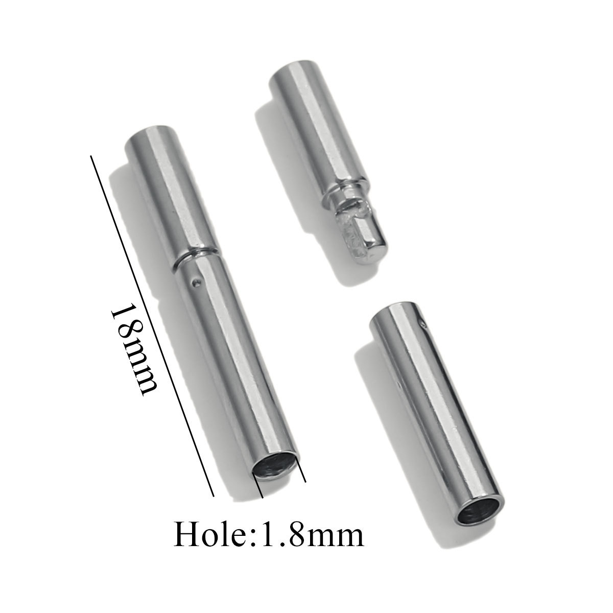 Steel color millet buckle-hole 1.8mm