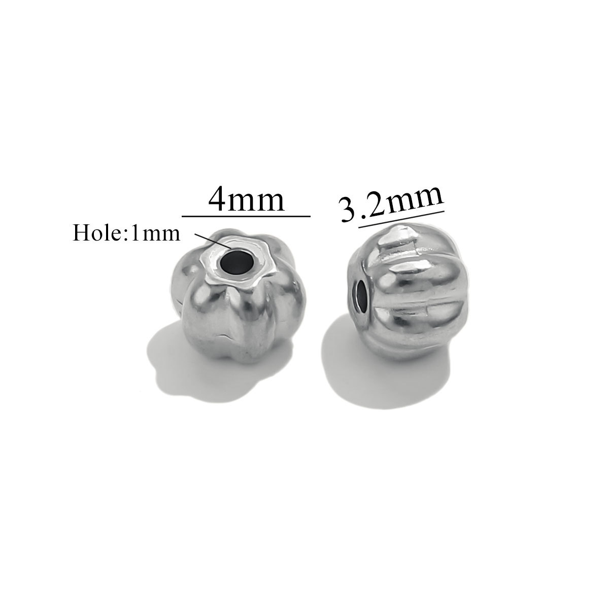 Steel color pumpkin beads-4mm