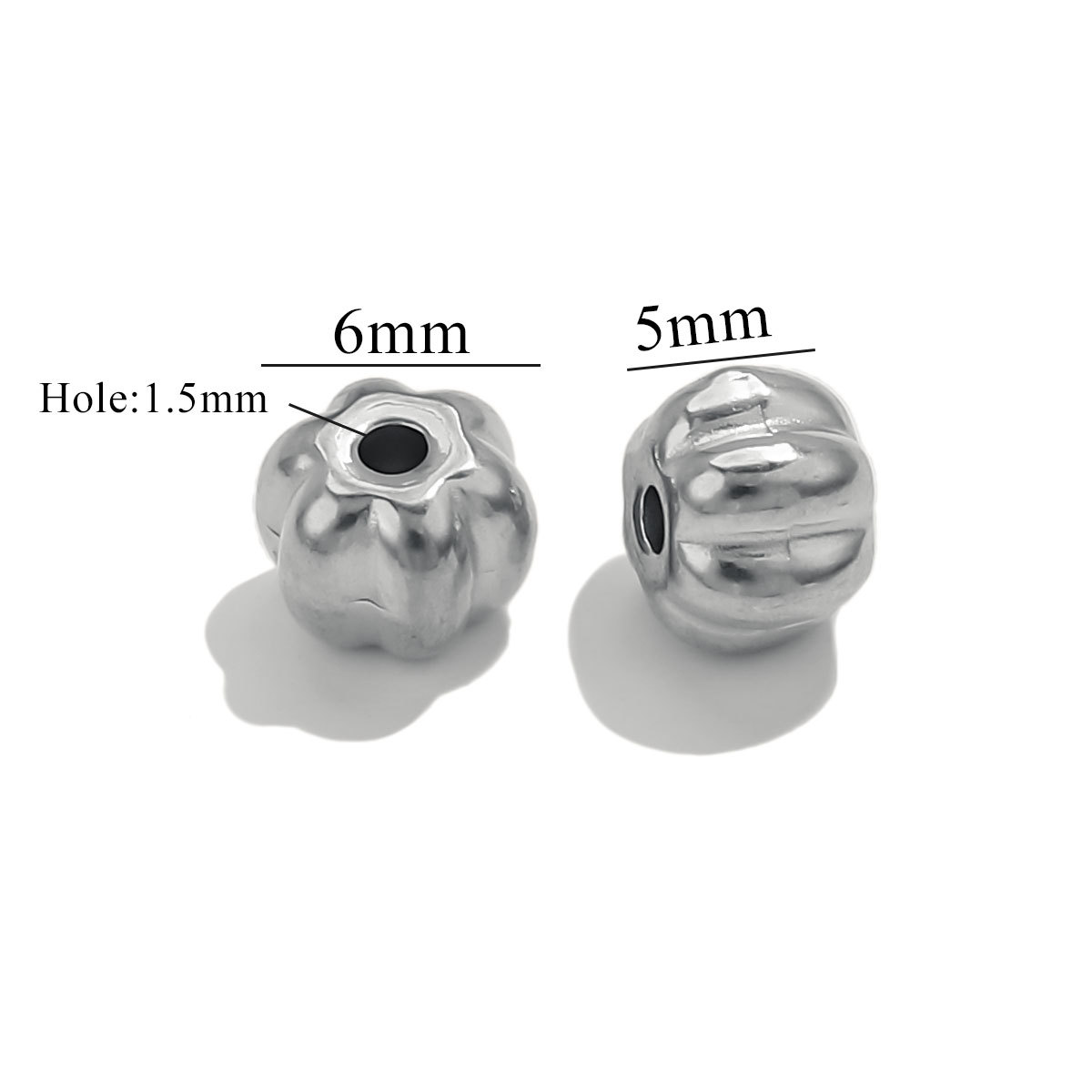 Steel color pumpkin beads-6mm