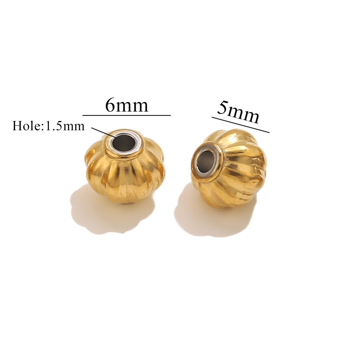 Golden lantern beads-6mm