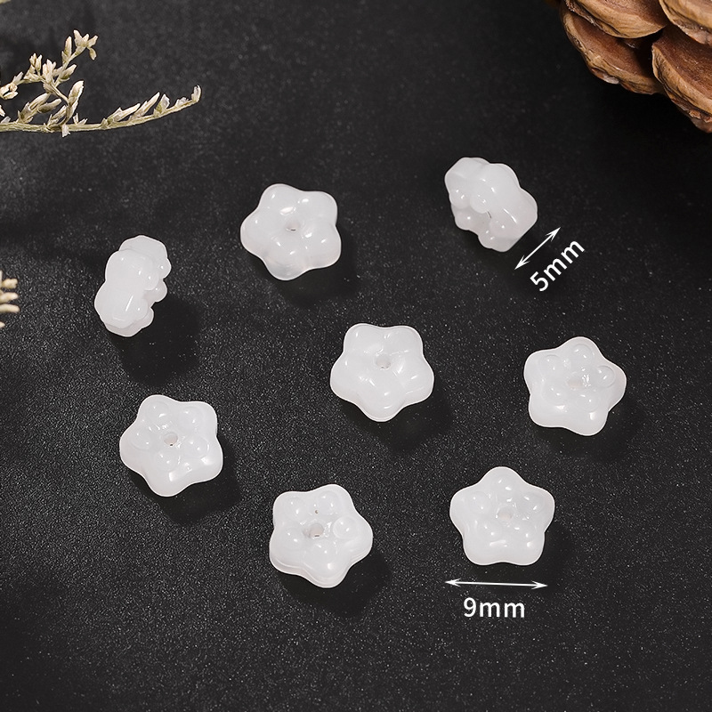 7 White starfish flower 5 * 9mm