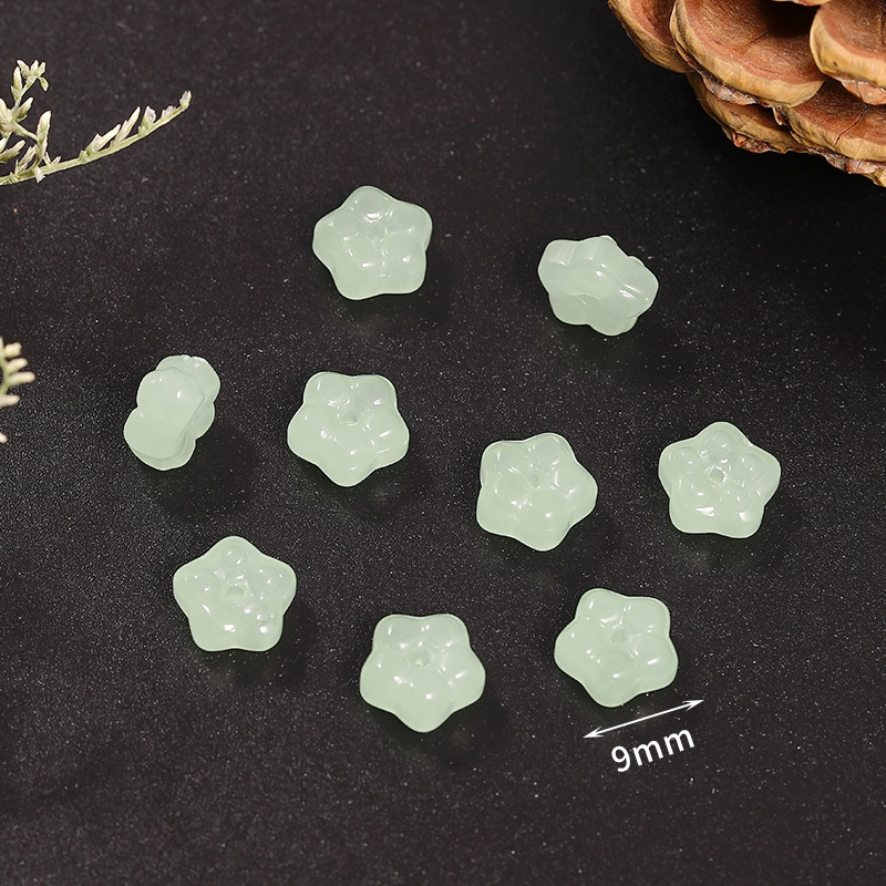 19 light green starfish flower 5 * 9mm