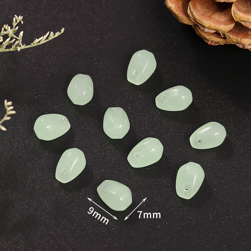 20 light green side hole water drop 7 * 10mm