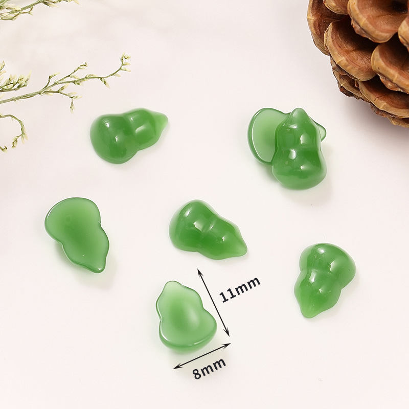 26 dark green gourd 8 * 11mm