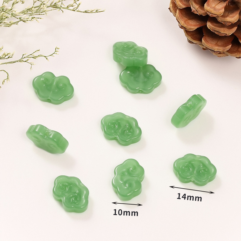 33 dark green Ruyi Xiangyun lock 10 * 14mm