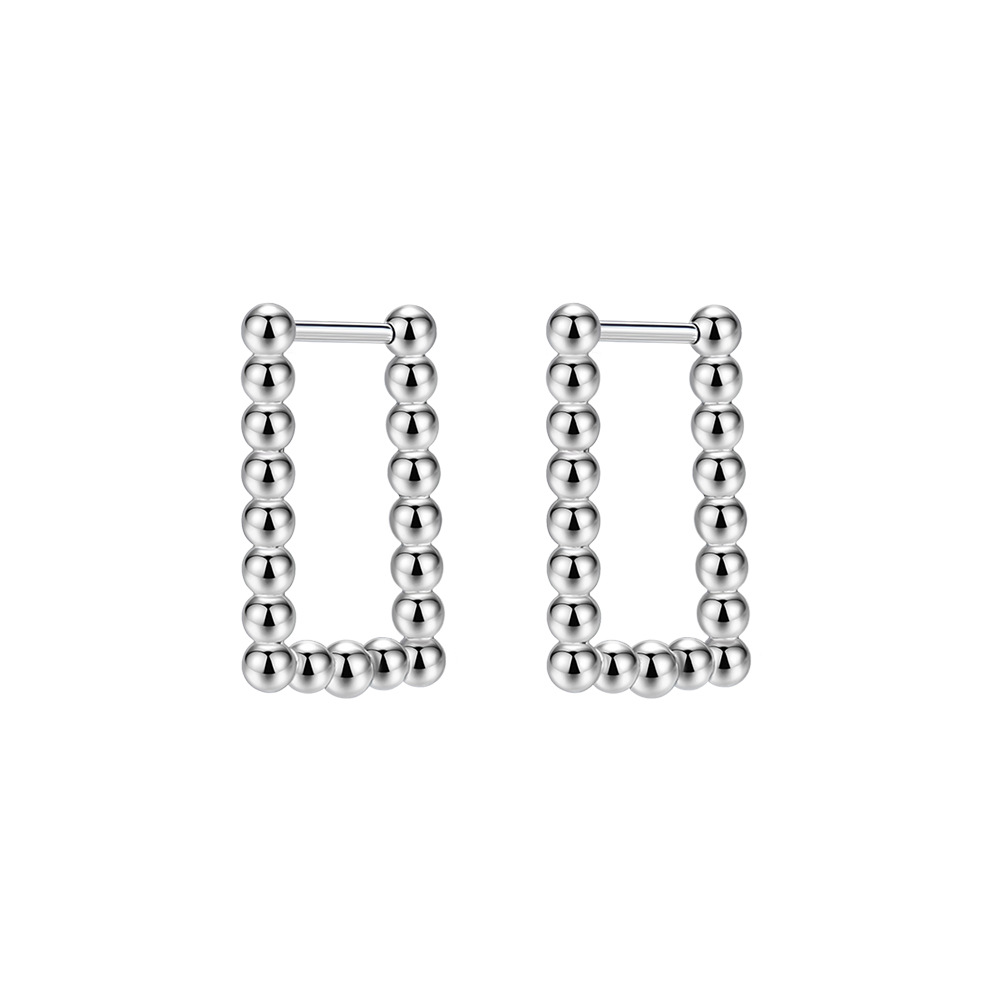 Steel ball rectangular steel color (a pair)