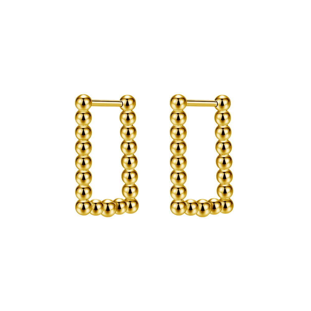 Steel ball rectangular gold (a pair)