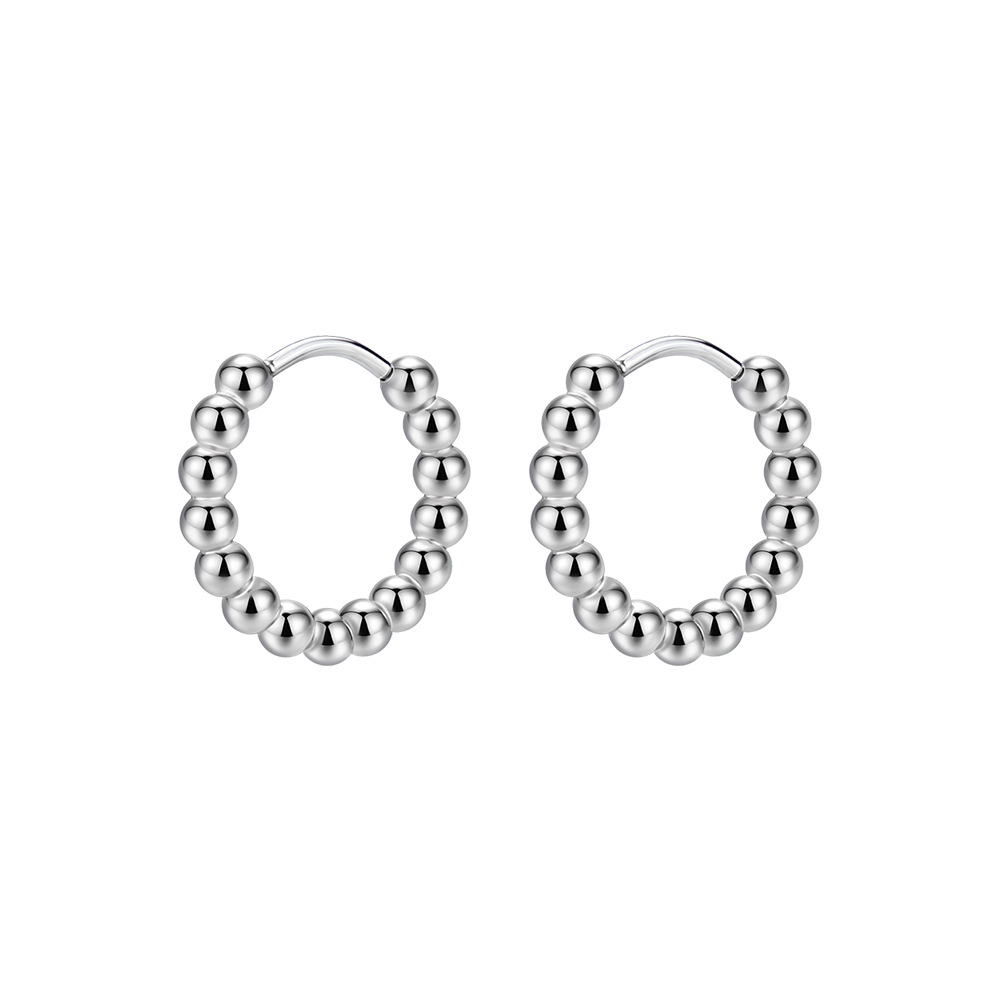 Steel ball round steel color (a pair)