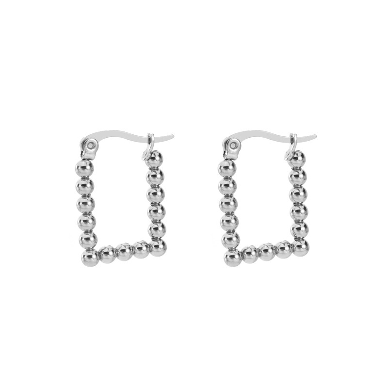 Steel ball rectangular steel color (pair)