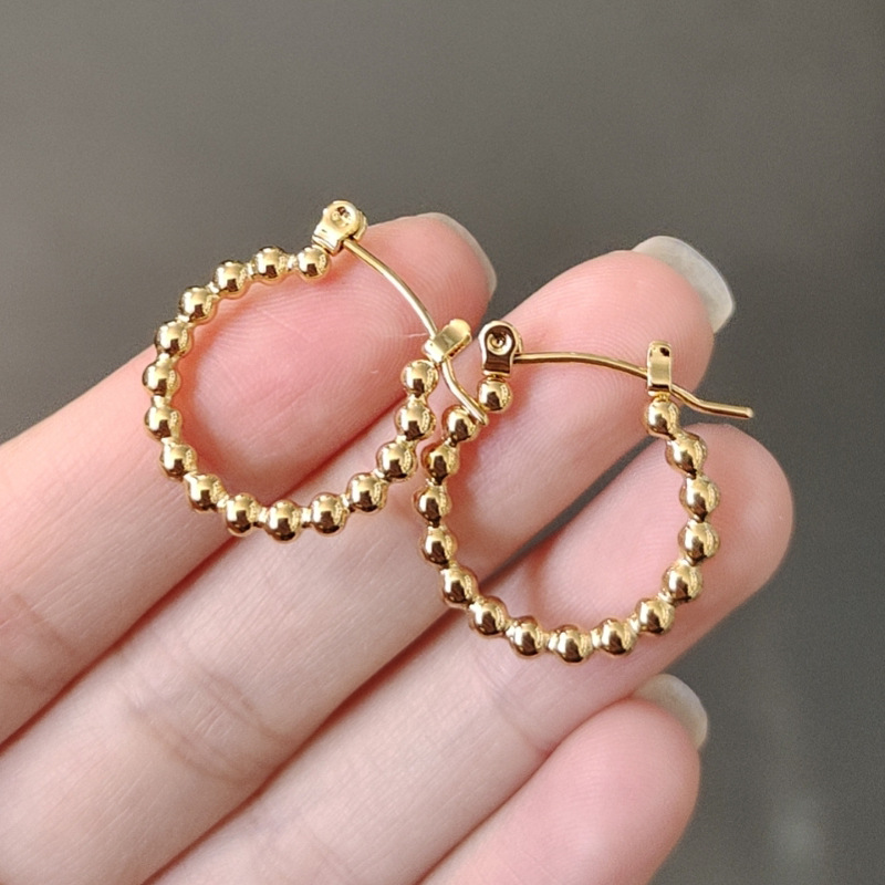 Steel ball round gold