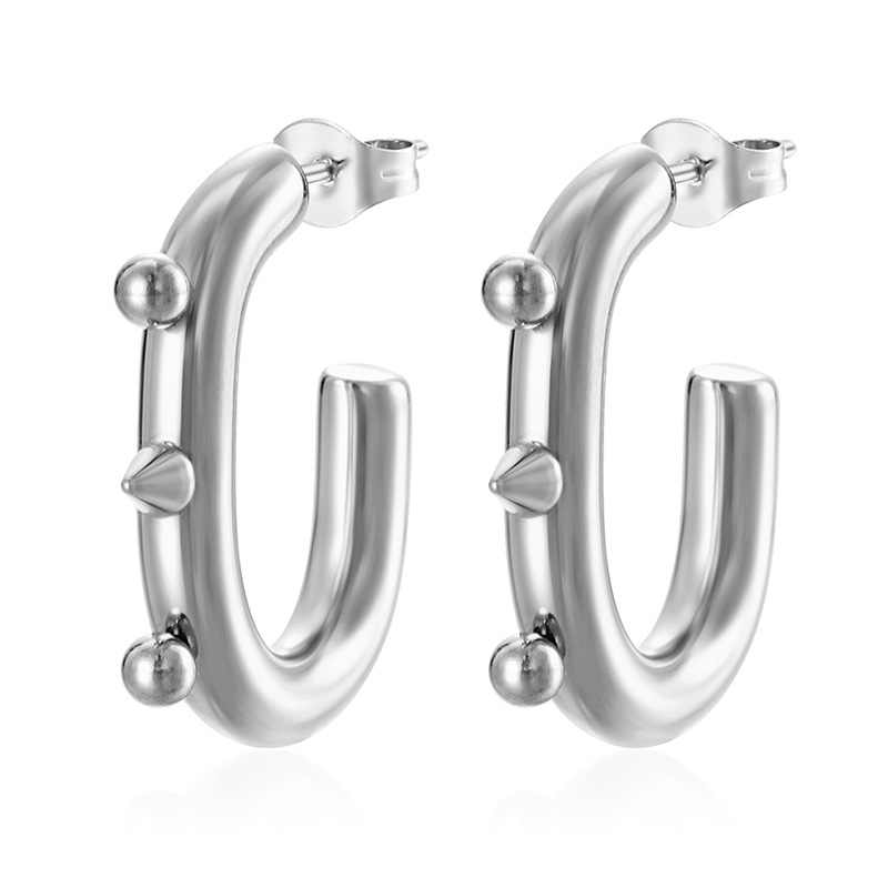 Oval tip bead steel color ms-711