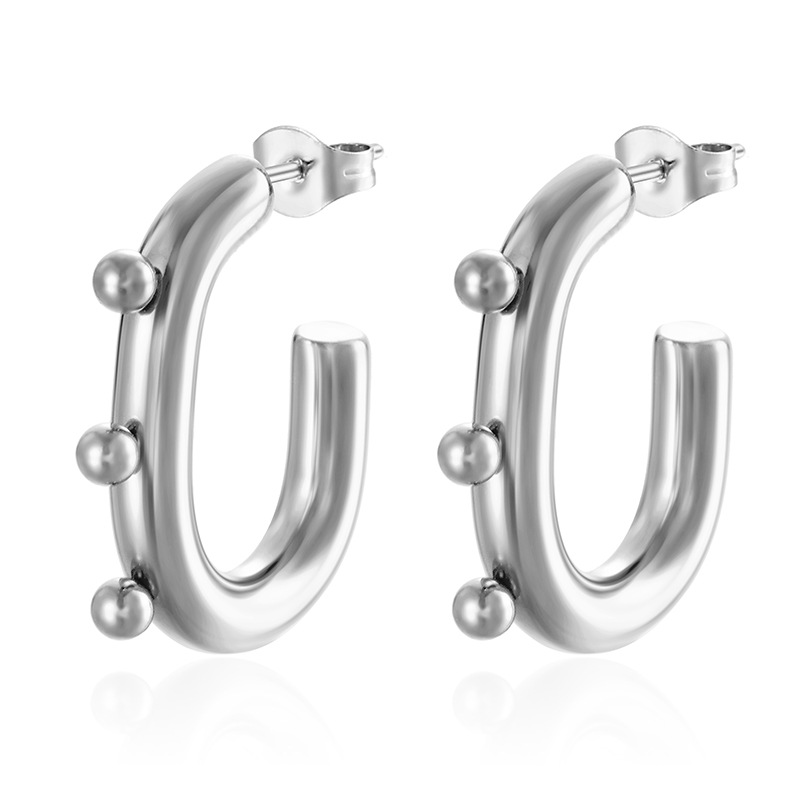 Oval bead steel color ms-713